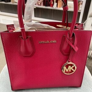 Michael Kors Pink Satchel with Gold Details